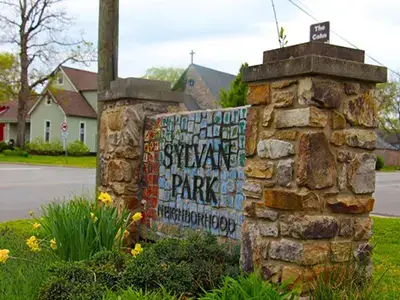 Sylvan Park Sign Near Richland Park In West Nashville
