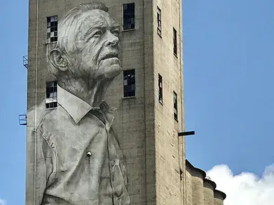 The Nations Silo Mural Of Lifelong Resident And Activist Lee Estes