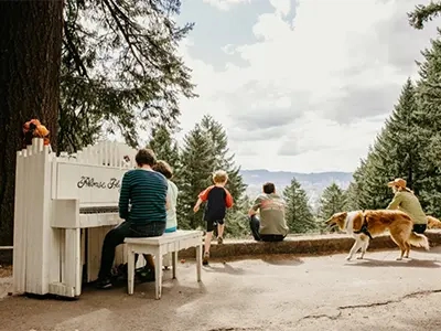 Southeast Portland Mt Tabor Park Painted Piano